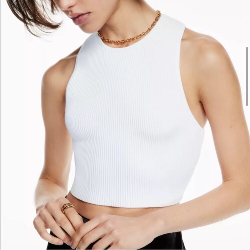 Babaton sculpt knit racerback crop S